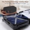 Travel Toiletry Bag for Men, Hanging Toiletry Organizer, Water Resistant Shaving Kit with Large Capacity for Travel Accessories (Black) - Image 7
