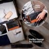Leather Hanging Travel Toiletry Bag for Men with Removable Cover and Hanging Hook - Dopp Kit for men - Makeup Bag Organizer for Women for all your Travel Essentials - Image 6