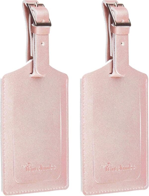 Travelambo 4 Pack Leather Luggage Tags for Suitcases Travel Tags - Image 4