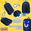 Sonic The Hedgehog Kids Suitcase, Foldable Trolley Bag 15.35” x 10.63” x 3.94” - Image 6