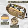 Pavilia Tactical Toiletry Bag for Men, Hygiene Travel Bag, Military Dopp Kit, Water Resistant Molle Pouch, Mens Shaving Grooming Essentials, Bathroom Shower Toiletries Small Organizer Case, Camo - Image 2