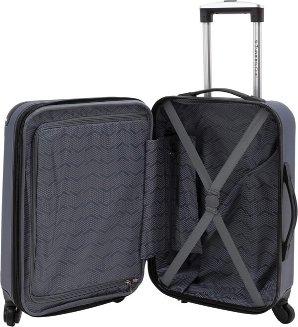 Travelers Club Chicago Hardside Expandable Spinner Luggage, Navy Blue, 3 Piece Set - Image 4
