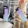 Motivational Water Bottle with Time Marker, 32 oz Water Bottle, Sports Water Bottle with Spout, Achieve All-Day Hydration SpillProof, BPA FREE - Image 3