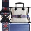 Travel Belt for Luggage - Stylish & Adjustable Add a Bag Luggage Strap for Carry On Bag - Airport Travel Accessories for Women & Men (Ethnic Blue) - Image 7
