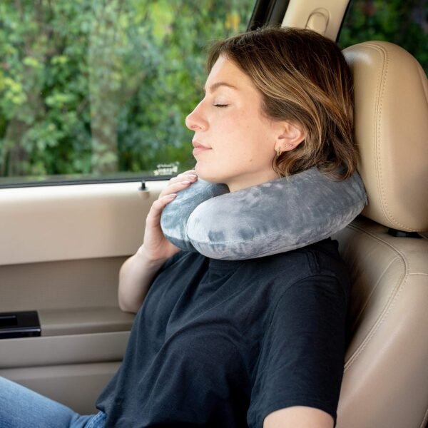 Neck Pillow for Traveling, Comfort Pal Memory Foam Travel Pillow with Carry Bag and Washable Cover - Eliminate Neck Pain in Cars, Planes, or When Sleeping at Home - Image 7