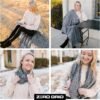 Zero Grid Infinity Scarf with Hidden Pockets Converts to Blanket and Wrap Perfect for Travel - Image 5