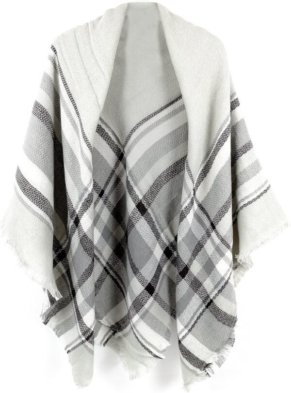 Women's Plaid Scarf Blanket Wrap Oversized Chunky Scarves Tartan Shawls