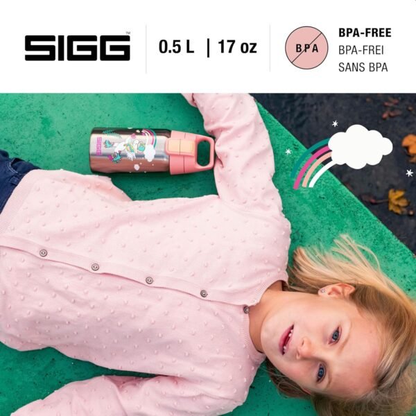 SIGG - Stainless Steel Kids Bottle - Shield One - Suitable For Carbonated Beverages - 17 Oz - Image 2