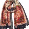 YOUR SMILE Large Boho Scarf for Women Lightweight Floral Printed Scarves Fall Winter Fashion Fringed Shawl wraps
