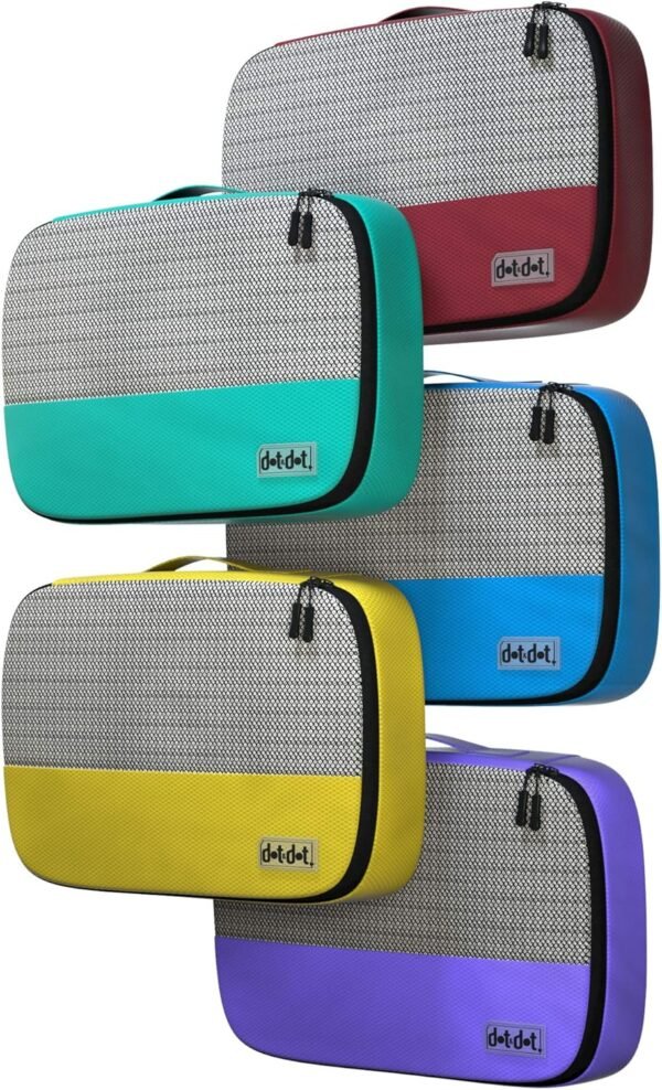 Packing Cubes for Suitcases - 5 Pcs set of Packing Cubes for Travel - Packing Cubes for Carry on Suitcase Organizer Bags - Travel Cubes Travel Organizer Bags for Luggage - Image 3