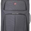 SwissGear Sion Softside Expandable Luggage, Dark Grey, Checked-Medium 25-Inch - Image 9