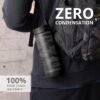 Elemental Iconic Kids Water Bottle with Straw Lid & Stress Relief Pop It Handle, Leak-Proof When Closed, Triple Insulated Kids Stainless Steel Water Bottle For Girls and Boys, 14oz - Black Camo - Image 6