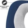 American Dreamer, Comfortable Travel Pillow, Neck Pillow for Uninterrupted Sleep, Deluxe Memory Foam Pillow for Airplane, Bus, Car, and Train, Travel Essentials, Made in USA, Dark Blue - Image 4