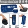 Travel & Camping Comfortable Memory Foam Pillow – Easy to Carry Portable Bag – Temperature Regulating Pillow Case - Perfect for Travelling (Grey) - Image 7