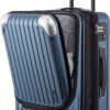 LEVEL8 Grace Expandable Carry On Luggage Airline Approved, 20 Inch Hardside Carry On Suitcase with Wheels, Travel Harshell Spinner Small Luggage with Tsa Lock, Blue, 20-Inch Carry-On