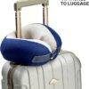 American Dreamer, Comfortable Travel Pillow, Neck Pillow for Uninterrupted Sleep, Deluxe Memory Foam Pillow for Airplane, Bus, Car, and Train, Travel Essentials, Made in USA, Dark Blue - Image 7