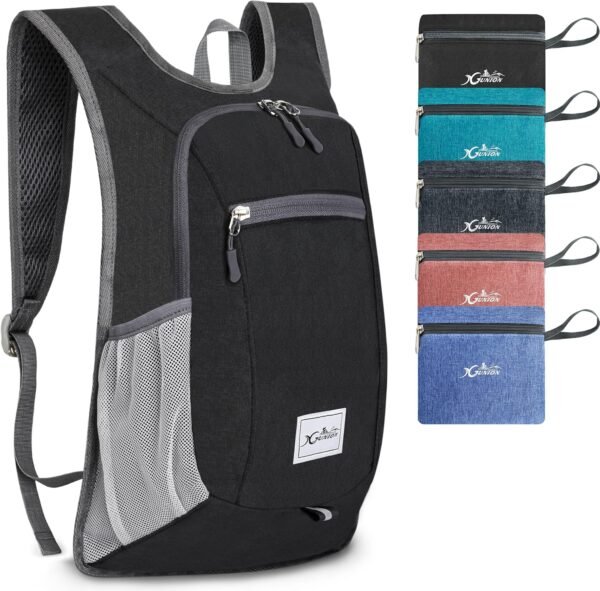 Hiking Backpack 10L Small Travel Backpack Lightweight Daypack Foldable Hiking Backpack Packable Camping Hiking Backpack for Women Men (Black)