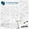 Cars, Trucks, Planes & Trains Sticker Book + Coloring by Cupkin: Innovative Side by Side Sticker Books - Spiral Binding Allows The Car Sticker Book to Lay Flat - Over 500 Car Stickers and 12 Scenes - Image 4