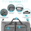 Vomgomfom Travel Duffle Bag for Men, 65L 85L 115L Foldable Travel Duffel Bag with Shoes Compartment Overnight Bag for Men Women - Image 4