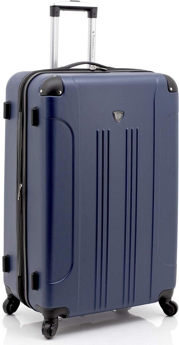 Travelers Club Chicago Hardside Expandable Spinner Luggage, Navy Blue, 3 Piece Set - Image 9