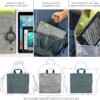 Airplane Pocket Organizer | Tray Table Cover | In Flight Seat Back Organizer Bag | Commuter Essential Travel Bag | Media Pouch For Flying | Travel Gift | Attaches To Luggage - Image 6