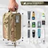 Pavilia Tactical Toiletry Bag for Men, Hygiene Travel Bag, Military Dopp Kit, Water Resistant Molle Pouch, Mens Shaving Grooming Essentials, Bathroom Shower Toiletries Small Organizer Case, Camo - Image 6