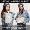 YOOLIFE 2 Cute Travel Makeup Bag Make Up Bag Cosmetic Bag Makeup Brush Bag for Teen Girl Friend Birthday Gifts for Women Her - Image 4