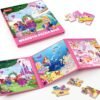 SYNARRY Unicorn Mermaid Princess Magnetic Puzzles for Toddlers 3-5 Girls, 20 Pieces Travel Puzzles for Kids Ages 4-6, Car Airplane Road Trip Activities Toys for 3 4 5 6 Year Old Girls Birthday Gifts