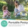 Nuby On-The-Go Portable Potty Seat - Travel Toilet Seat for Boys and Girls 18+ Months - Includes Storage Bag and Disposable Potty Liners - Toddler Travel Essentials - Toddler Potty Training Toilet - Image 2