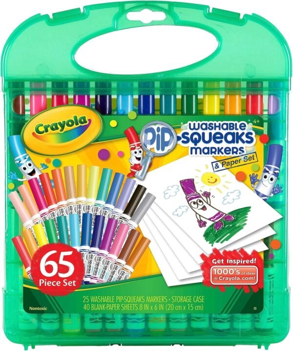Crayola Pip Squeaks Marker Set (65ct), Mini Washable Markers for Kids, Kids Art Supplies for School, Kids Travel Activity, 4+ - Image 7