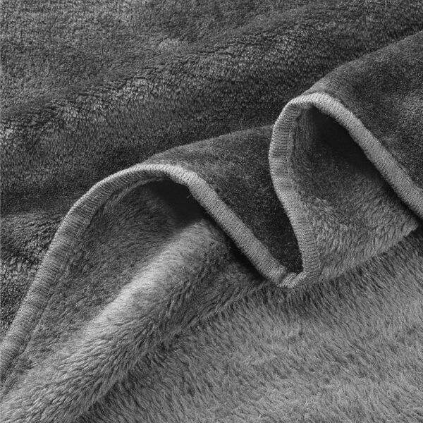 Tirrinia Travel Portable Blanket with Feet Airplane Office Poncho 4 in 1 Zippered Front Pocket Premium Cozy Fleece Blankets with Built-in Bag - Image 5