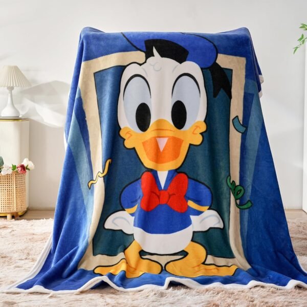 Kids Flannel Cute Cartoon Throw Blanket, Super Soft Cozy Plush for Girls Gift Blanket,Velvet Touch HD Fade Resistant Throw Blanket for Bedroom Couch Travel (Duck, Throw(50''×60'')) - Image 5