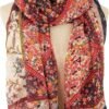 YOUR SMILE Large Boho Scarf for Women Lightweight Floral Printed Scarves Fall Winter Fashion Fringed Shawl wraps - Image 2