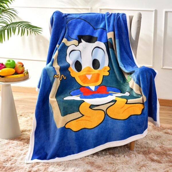 Kids Flannel Cute Cartoon Throw Blanket, Super Soft Cozy Plush for Girls Gift Blanket,Velvet Touch HD Fade Resistant Throw Blanket for Bedroom Couch Travel (Duck, Throw(50''×60'')) - Image 4