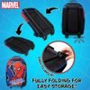 Marvel Kids Suitcase for Boys Foldable Trolley Hand Luggage Bag Carry On Avengers Travel Bag with Wheels Cabin Bag Wheeled Bag with Handle Spiderman Trolley Suitcase Boys (Multicolor Spiderman) - Image 5