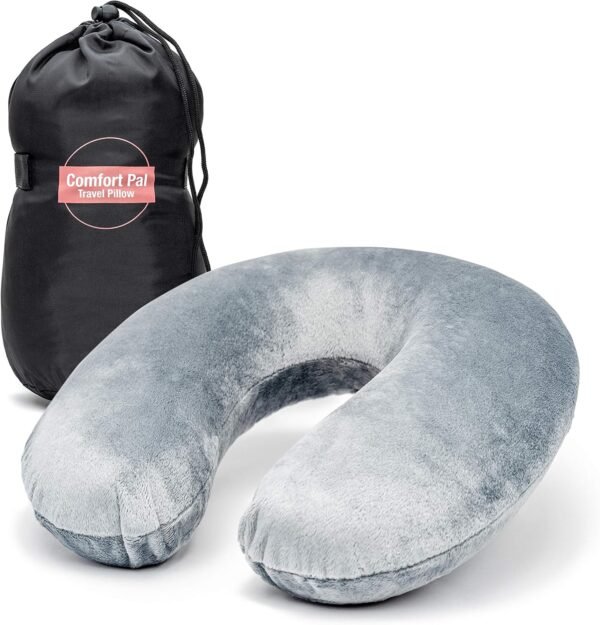 Neck Pillow for Traveling, Comfort Pal Memory Foam Travel Pillow with Carry Bag and Washable Cover - Eliminate Neck Pain in Cars, Planes, or When Sleeping at Home - Image 4