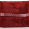 BlueHills Premium Soft Travel Blanket Pillow Airplane Blanket Packed in Soft Bag Pillowcase with Hand Luggage Belt and Backpack Clip, Compact Pack Large Blanket for Any Travel (Red T001) - Image 7