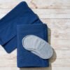 Brookstone Travel 2-1 Ultra Soft Jersey Knit Travel Blanket with Carrying Case and Luggage Pass-Through - Portable Blanket, Blue - Image 7