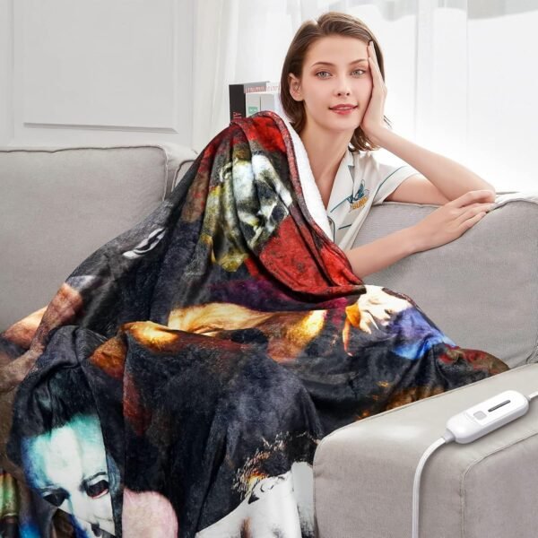 Halloween Blanket Classic Halloween Theme Throw Blanket for Adults Boys Girls Soft Cozy Plush for Couch Sofa Bed Travel Blanket 50x60 inch, Red - Image 4