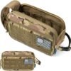 Pavilia Tactical Toiletry Bag for Men, Hygiene Travel Bag, Military Dopp Kit, Water Resistant Molle Pouch, Mens Shaving Grooming Essentials, Bathroom Shower Toiletries Small Organizer Case, Camo