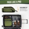 D&D Hanging Travel Toiletry Bag for Men and Women – Large Cosmetics, Makeup and Toiletries Organizer Kit with 10 Compartments, YKK Zippers, XXL Metal Swivel Hook, Water-Resistant Nylon - Image 4
