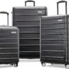 Samsonite Omni 2 Hardside Expandable Luggage with Duel Spinner Wheels, Midnight Black, 3-Piece Set (CO/MED/LG)