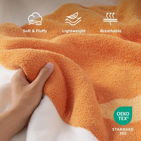 Bedsure Cute Egg Knit Throw Blanket Soft Warm Fuzzy Lightweight Travel Blankets Cozy All-Season Ivory Funny Blanket for Daughter Adults Students Teen Gifts Blanket 60x70 inch - Image 4