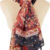 YOUR SMILE Large Boho Scarf for Women Lightweight Floral Printed Scarves Fall Winter Fashion Fringed Shawl wraps - Image 3
