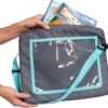 J.L. Childress 3-in-1 Travel Tray & iPad Tablet Holder, Car Seat Lap Tray for Toddlers & Kids, Grey/Teal - Image 9