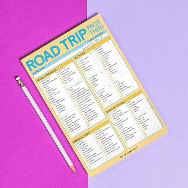 Knock Knock Roadtrip Pack This! Pad - Road Trip Packing List Pad - Image 6