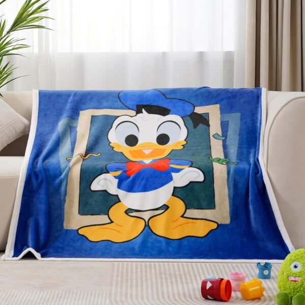 Kids Flannel Cute Cartoon Throw Blanket, Super Soft Cozy Plush for Girls Gift Blanket,Velvet Touch HD Fade Resistant Throw Blanket for Bedroom Couch Travel (Duck, Throw(50''×60'')) - Image 3