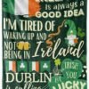 Ireland Travel Gift for Women Men, Ireland Lover Merch Flannel Blanket Throws (50"x 65")