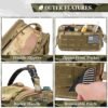 Pavilia Tactical Toiletry Bag for Men, Hygiene Travel Bag, Military Dopp Kit, Water Resistant Molle Pouch, Mens Shaving Grooming Essentials, Bathroom Shower Toiletries Small Organizer Case, Camo - Image 4