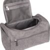 Hanging Travel Toiletry Bag Organizer & Medicine Bag - Bathroom Hygiene Dopp Kit with Hook for Traveling Accessories Toiletries Bathroom Shaving & Makeup for Men and Woman - Gray